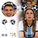 thumbnail image 2 of Set de animación para aficionados al fútbol: diadema, pendientes y pegatinas, ligeros, para partidos, fiestas y celebraciones deportivas, 2 of 6