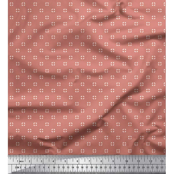 Soimoi Cotton Voile Fabric Swimming Ring Small Print Fabric by The Yard 42 Inch Wide