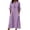 Purple, variant on Tqcoqu Women's Cotton Dresses Trendy V Neck Button Down Short Sleeve Summer Dresses Midi Dress with Pockets,Green,Women's S-XXL