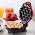 thumbnail image 1 of Automatic Waffle Maker - BRAND - Red - 350W - Individual waffles, paninis, crepes, cheese, 1 of 4