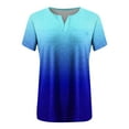thumbnail image 5 of TQWQT Womens Plus Size Tops Summer Casual Cute Tee Shirt V Neck Short Sleeve Floral Graphic T-Shirt 4x-5x Tunics Blouses with Pocket Royal Blue 5XL, 5 of 5