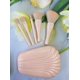 thumbnail image 4 of Xiao Hua Juego de 5 pinceles de maquillaje, mini juego de pinceles de maquillaje para viaje, pinceles cosméticos para rostro, base, rubor, sombra de ojos, con estuche (rosa), 4 of 4