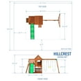 thumbnail image 3 of Backyard Discovery Hillcrest Cedar Wood Swing Set, Slide, Clubhouse, Sandbox, Picnic Table, 3 of 12