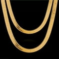 thumbnail image 2 of Fashion Men Women 18K Gold Plated Snake Chain Choker Necklace Jewelry 20-28Inch, 2 of 4