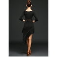 thumbnail image 2 of Modern Lace Fringe Salsa Latin Tango Competition Themed Dance Bar Dress Black, 2 of 5