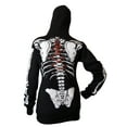 thumbnail image 5 of Women Full Face Mask Skull Skeleton Sweatshirt Halloween Costume Hoodie Black XXL, 5 of 6
