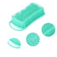 thumbnail image 3 of Unique Bargains 1 Pc Double Side Body Bath Brush Back Scrubber for Shower 5.12"x2.52"x1.38" Green, 3 of 6
