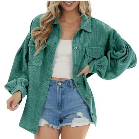 

Trench Coats for Women Puffer Jacket Womens Women Solid Color Casual Long Sleeve Pocket Loose Lapel Cardigan Jacket Coat Cardigan for Women on Sales Bomber Jacket Women Green XL