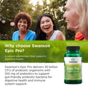 Swanson Epic Pro 25-Strain Probiotic Vegetable Capsules, 30 Billion Cfu, 30 Count