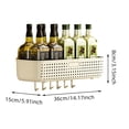 thumbnail image 2 of Product Classification Rack Storage Shelf Product Title Bathroom Shelves Shower Canny Wall Mounted Organizer with Six Hooks Drilling Free Shower Storage for Bathroom Kitchen Laundry Balcony, 2 of 4