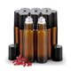 thumbnail image 1 of 10 Pcs 10 ml Roll On Glass Bottles for Essential Oil, Empty Roll On Bottle with Stainless Steel Roller Balls, 1 of 2