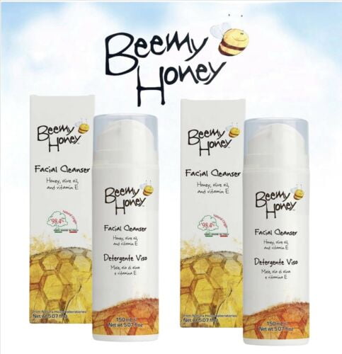 2 Pack BeeMy Honey Facial Cleanser Made in Italy Natural 5.07 oz Make-up Remover Bee My