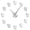 Silver, variant on Teeth Dental Tooth Frameless Wall Clock Stickers, DIY Modern Decorative Clocks for Living Room, Bedroom, Office - Easy to Install, Large 3D Clock Design (Gold,27in)
