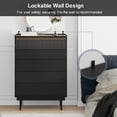 thumbnail image 3 of MEISALIVVE Black 5-Drawer Dresser with Adjustable Dividers, Spacious Bedroom Storage Chest for Essentials & More, Modern Tall Chest of Drawers for Bedroom Living Room, 3 of 9