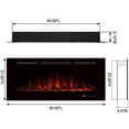 thumbnail image 3 of Valuxhome Electric Fireplace, 50 Inches Fireplace, Recessed Fireplaces for Living Room Electric with Remote, Overheating Protection, Logset and Crystal, Touch Screen, 1500W/750W, Black, 3 of 5