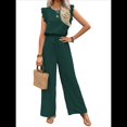 thumbnail image 2 of para Mujer, Verano 2025, Mangas con Volantes, Cuello Cuadrado, con Cordón y Bolsillos, Verde M, 2 of 10