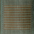 thumbnail image 1 of Ahgly Company Indoor Square Oriental Turquoise Blue Industrial Area Rugs, 8' Square, 1 of 4