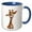Blue/White, variant on 3drose, Cute Silly Smiling Giraffe Illustration, 15oz Two-tone Yellow Mug