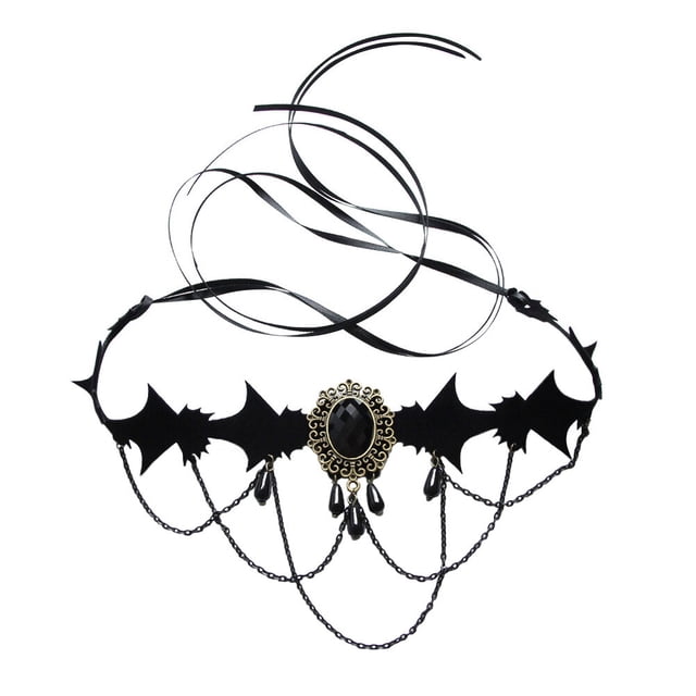 KAKOWELY Collier Col Roulé Halloween Collier Col Roulé Gothique Colliers Col Roulé Costumes Collier Col Roulé Bijoux 12.2"X4.53"X0.2"