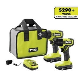 RYOBI ONE+ 18V Power Drill Set: Cordless 2-Tool Combo with Drill