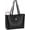 Black, variant on OKYWHOP Tote Bag for Women 15.6" Work Bag with Removable Laptop Sleeve | Leather Laptop Bag Lightweight Computer Handbag Shoulder Bag with Laptop Compartment & Multiple Pockets, Dark Brown