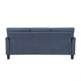 thumbnail image 3 of Xumo Sofa- Blue Fabric- 79 Inch- Black Tapered Wood Legs, 3 of 6