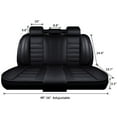 thumbnail image 6 of TIANLAIMEI Leather Car Seat Covers Full Set Front and Rear Bench Backrest Seat Cover Set Universal Fit for Sedan SUV Truck Black, 6 of 13