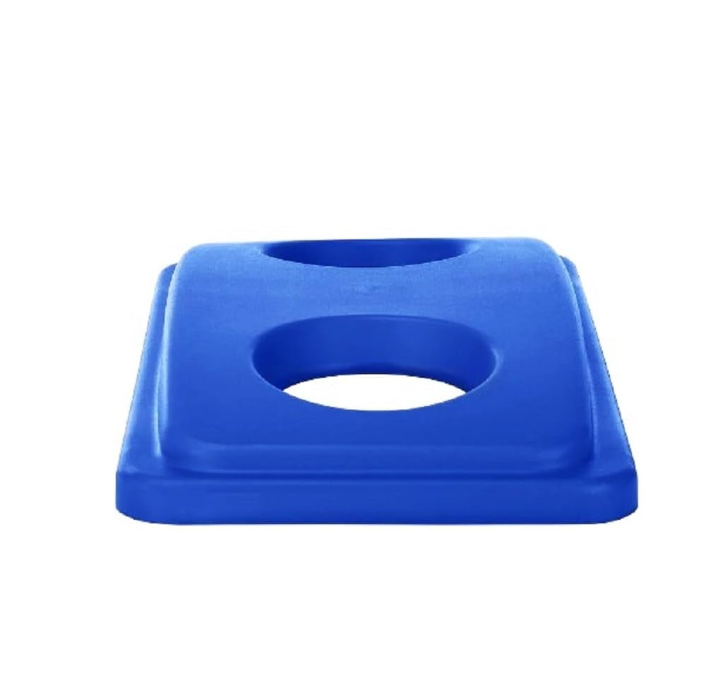 TrueCraftware- 23 Gallon Recycle Trash Can Bottle/Can Lid only 20-2/3" x 11-3/5" x 3" Blue Color- Wastebasket Garbage Bin Lid Recycling Bin Cover Kitchen Bathroom Bedroom Office Trash Can