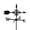 Classic, variant on Metal Weather Vane for Garden and Farmhouse, Black Wind Direction Indicator for Outdoor Yard, Barn, Patio, Roof Mount and Farm Decor, Rustic Garden Accessory, Rooster, 12.60x12.60x1.57 Inch