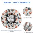 thumbnail image 3 of Shower Caps,Light Gray Chicken Rooster Pattern Waterproof Shower Cap for Women 4 Pieces,Double Reusable Hair Cover for Shower PEVA Elastic Stretch Hem, 3 of 7