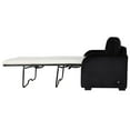 thumbnail image 5 of Accent Sofa Bed, 2-seat Sofa Convertible to Twin Bed with Mattress, Modern Sofa Sleeper with Armrest and Backrest, Living Room Loveseat with USB Charging Port and 3-pin Plug, Black, 5 of 7