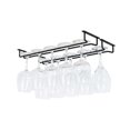 thumbnail image 2 of Juego de 2 soportes para copas de vino, 16 pulgadas, debajo del gabinete, soporte para copas de vino, soporte de almacenamiento para hasta 10 copas de vino para gabinete, barra de cocina (ne, 2 of 4