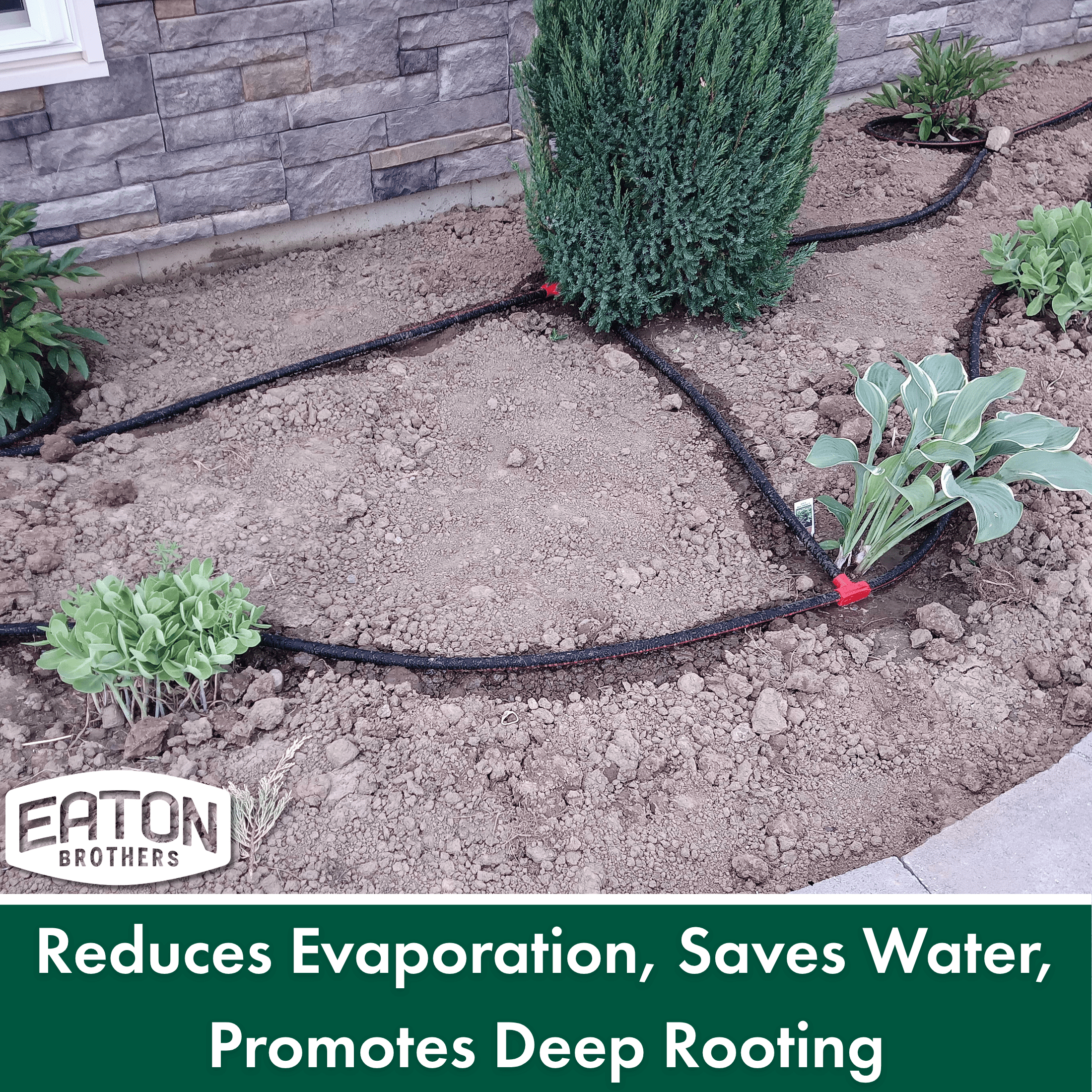 Eaton Brothers Bulk Soaker Hose, 1/2 in x 500 ft, Commercial-Grade Recycled Rubber
