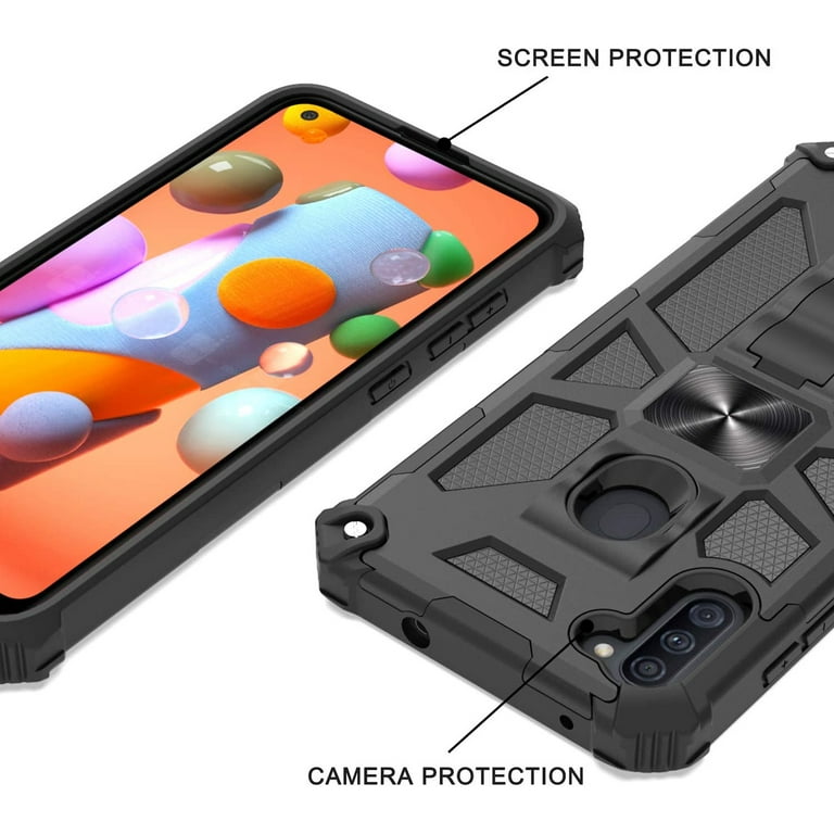 Xpression Case for Samsung Galaxy A12 5G with Invisible Kickstand Stand Dual Layer Hybrid Military Grade Shockproof Heavy Duty Hard PC TPU Phone