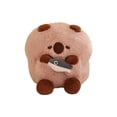 thumbnail image 2 of Sunny Dango Plush Toy Pillow Stuffed Animal - Soft Cuddly Plush Material Bean Color S Size - Hugging & Relaxing Cushion For Comfort - For Kids Teens S Home Bedroom Office Car, 2 of 5
