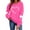 Hot Pink, variant on FAWUUDO Valentines Day Shirts Women Valentine Crewneck Sweatshirts Love Heart Sweatshirt Valentine's Long Sleeve Tops Hot Pink M