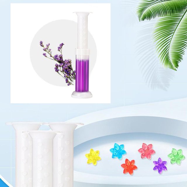 Sello de limpieza de inodoro limpio, limpiador de inodoro desinfectante, dispensador de limpiador de inodoro con 12 sellos - Púrpura lavanda Lavanda Macarena Sello de limpieza de baños