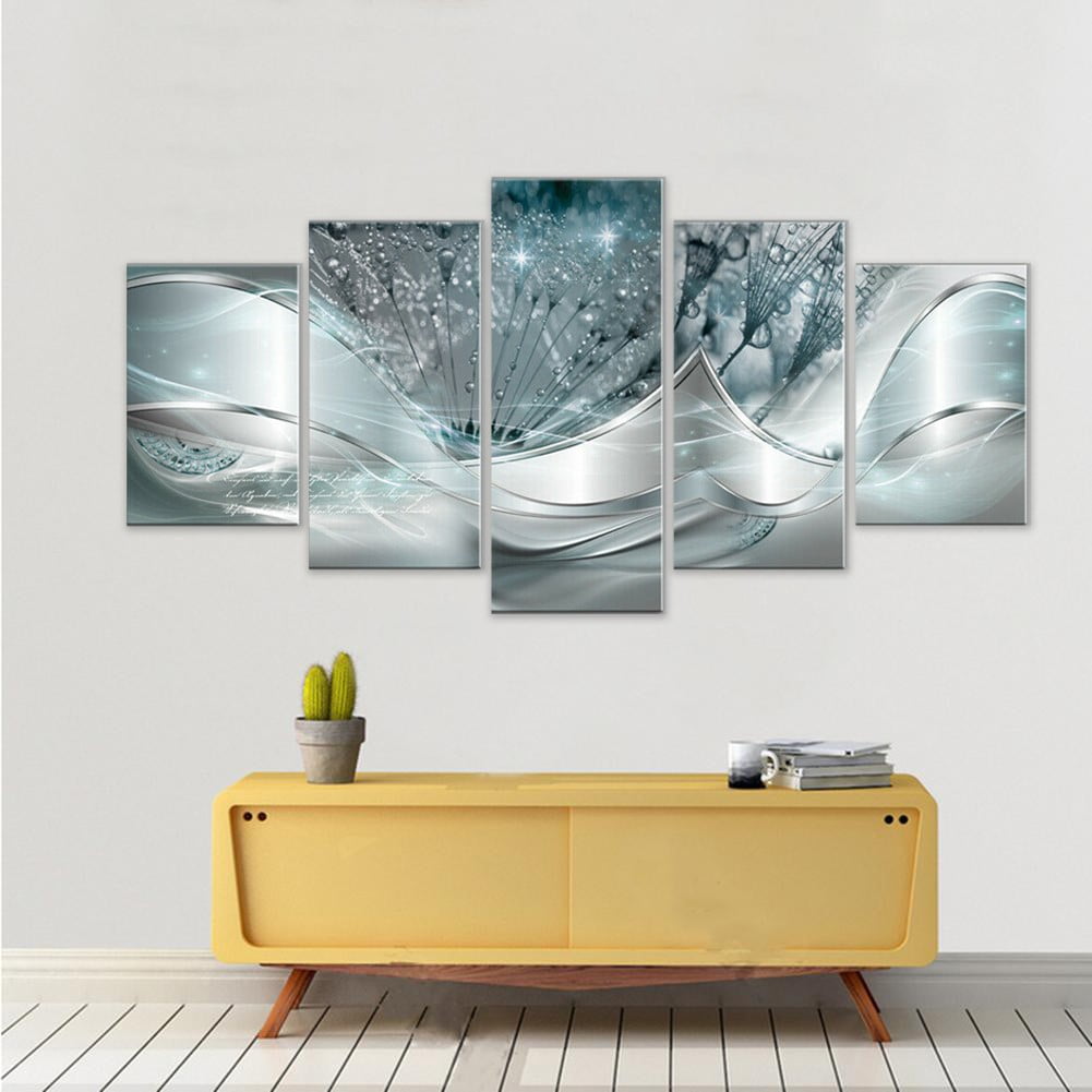 5Pcs Canvas Print Paintings Landscape Pictures Wall Art Modern Living Room Decor