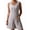Light Purple, variant on Women's Waffle Knit Sleeveless Henley Neck Romper with Pockets Green M