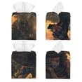 thumbnail image 2 of KLL Sunset Meditating Doberman Print Tissue Box Cover,Leather Tissue Holder Square Facial Tissue Case Facial Paper Organizer Dispenser for Bathroom, Vanity Countertop, 2 of 7