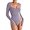 Hazy Lilac, variant on Womens Trendy Sexy Sweetheart Neck Double Lined Layering Long Sleeve Body Suit Going Out Bodysuits Tops