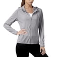 thumbnail image 6 of Vinsonshop Women's Sun Protection Jacket Hoodie Clothing Lightweight Long Sleeve Sun Cover Up Shirt Light Gray 3XL, 6 of 7