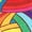 Rainbow, variant on Women's Colorful Printed Hollow-out Platform Peep-Toe Slip Sandals Rainbow 5