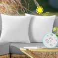 thumbnail image 1 of Chenchen Outdoor Waterproof Throw Pillow Covers 16X16 Set of 2 Decorative White Patio Furniture Cushion Cases Outside Decor for Couch Garden Bench Porch, 1 of 1