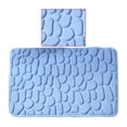 thumbnail image 3 of Alfombra para inodoro Hogar Hotel Baño Absorción de agua Alfombra antideslizante Alfombra de área de fibra química, Azul cielo, 40x60cm Inevent HA001838-06, 3 of 6