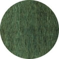 thumbnail image 1 of Ahgly Company Indoor Round Abstract Turquoise Blue Modern Area Rugs, 3' Round, 1 of 4