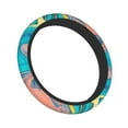 thumbnail image 2 of XMXY Car Steering Wheel Cover, Pastel Liquid Fashion Aesthetic Non-Slip Jeep Truck Universal Elastic Steering Wheel Protector 15 inch, 2 of 8