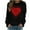 Black, variant on Awdenio Fashion Sweatshirt For Women Long Sleeves Casual Valentine's Day Printing Round Neck Shirt Crewneck Pullover Tunic Tops
