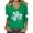 1-Green, variant on St Patricks Day Shirt Women V Neck 3/4 Sleeve Tops for Women Green Shirts Womens Graphic T Shirts Women Shirts