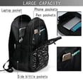 thumbnail image 4 of Cauagu Travel The World Print Travel Laptop with USB Charging Port,Extra Large Backpack College Backpack Business Work Bag Casual Daypack Perfert for Men Women, 4 of 7